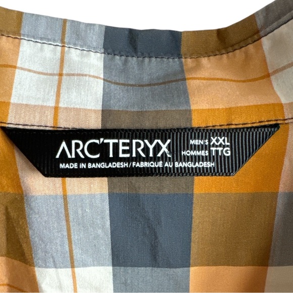 2X HP. ARC’TERYX Men’s Brohm XXL Plaid Gorpcore Short Sleeve Button Front Shirt - Picture 4 of 5